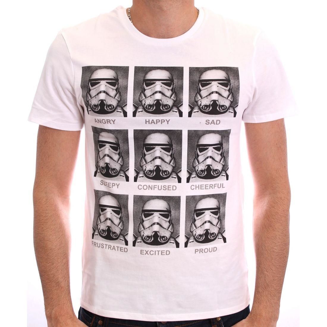 Star Wars - Trooper Emotions White T-Shirt - L