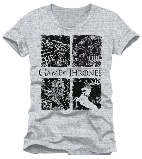 T-Shirt Game of Thrones Black Houses - S