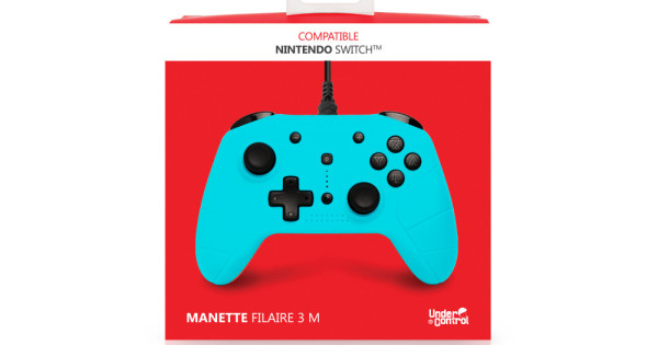 Manette filaire 3m Nintendo Switch bleue