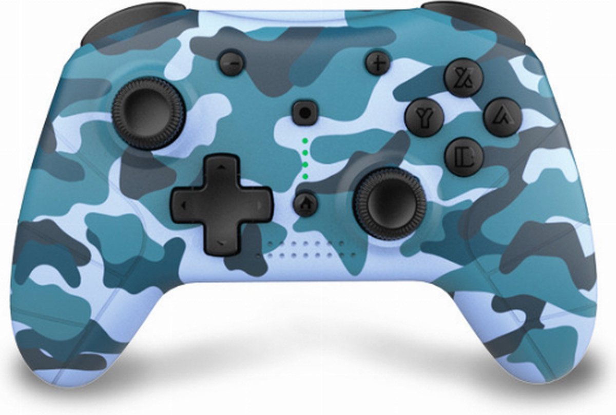 Manette sans fil bleue camo pour Switch