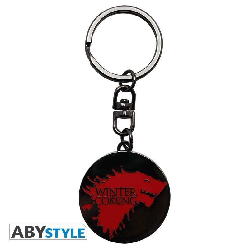 Game of Thrones - Stark Logo Winter is Coming Metal Keychain