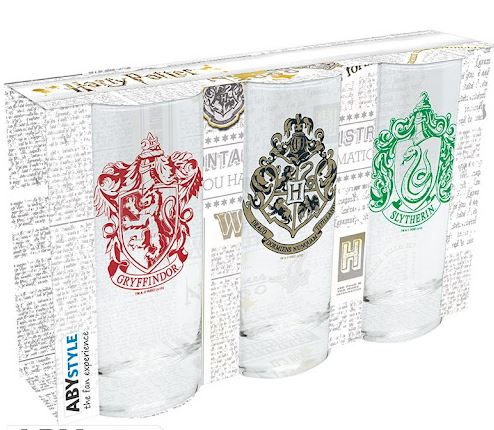 Harry Potter \"Hogwarts, Gryffindor & Slytherin\" 3 Glasses Set 29