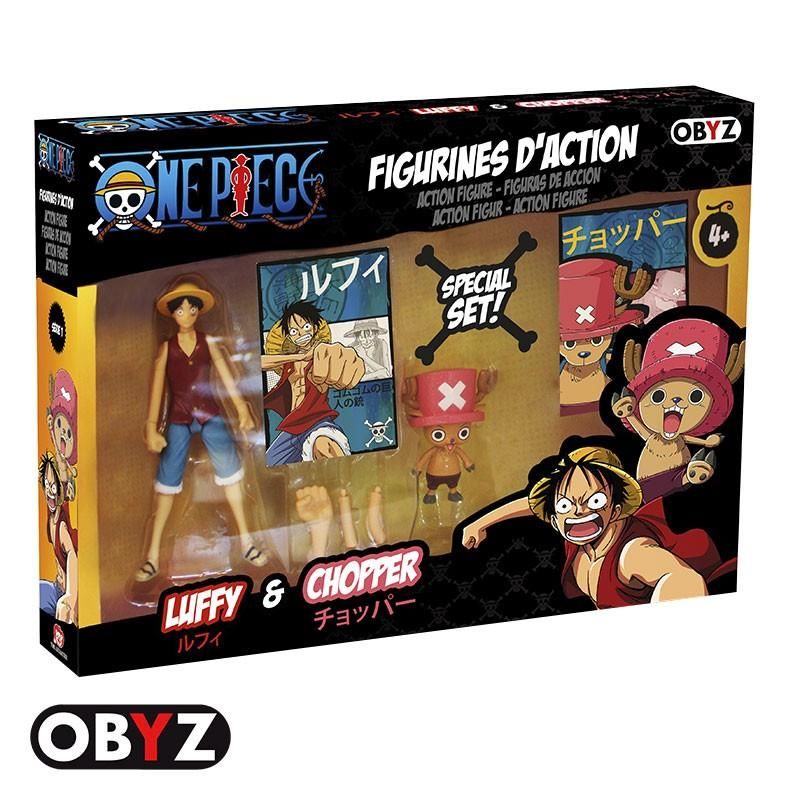 One Piece - Pack de figurines d'action Luffy et Chopper 12cm