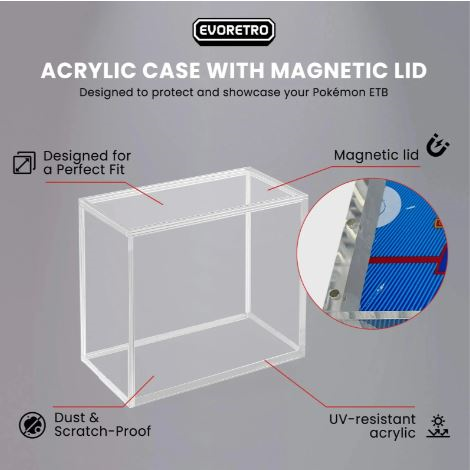 EVORETRO - Acrylic Protection ETB Elite trainer box w/ Magnet