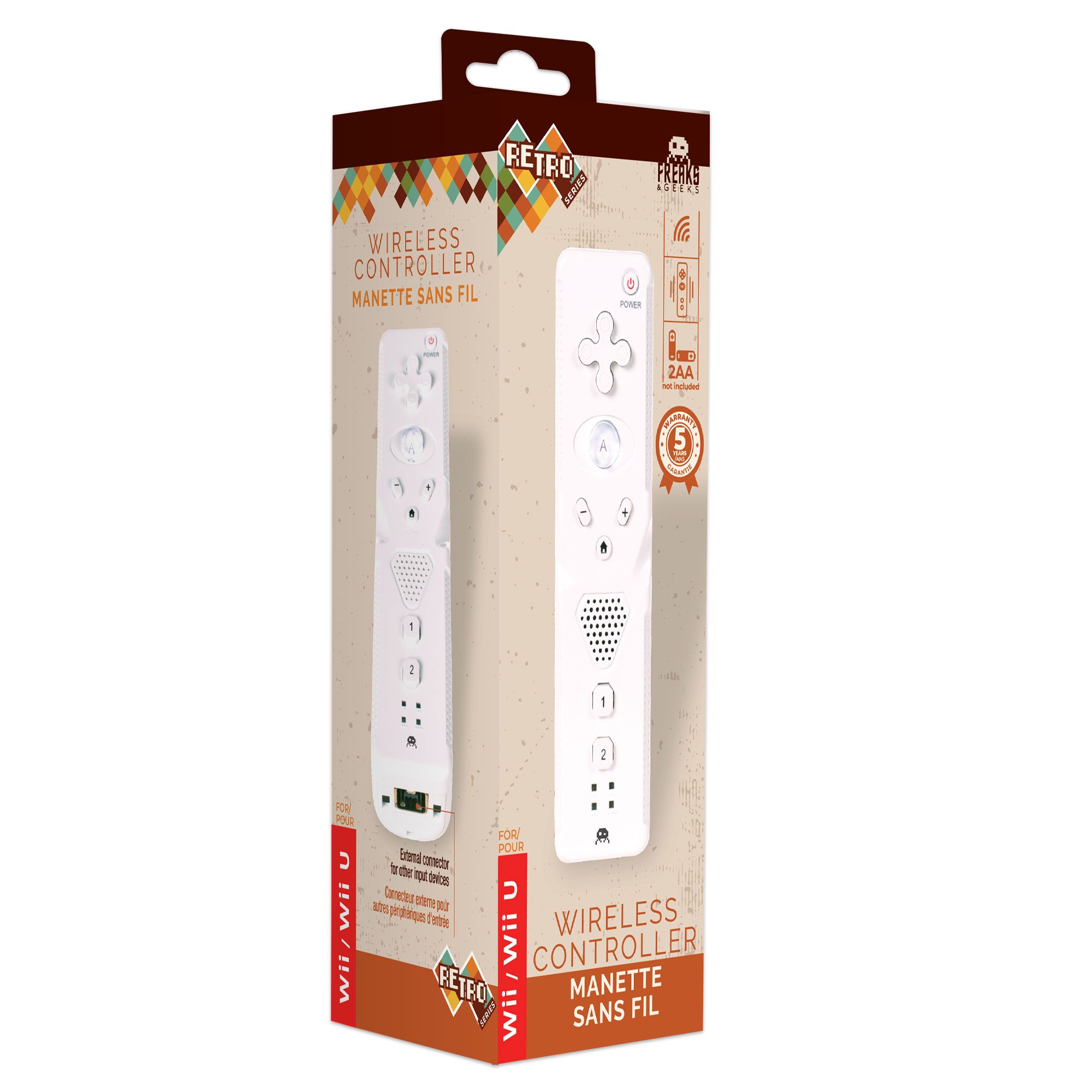 Manette type Wiimote blanche