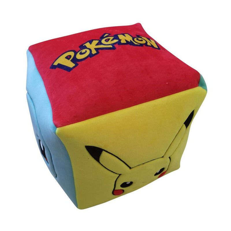 Peluche Cube Pokemon : Starters Pikachu Salameche Bulbizarre Car