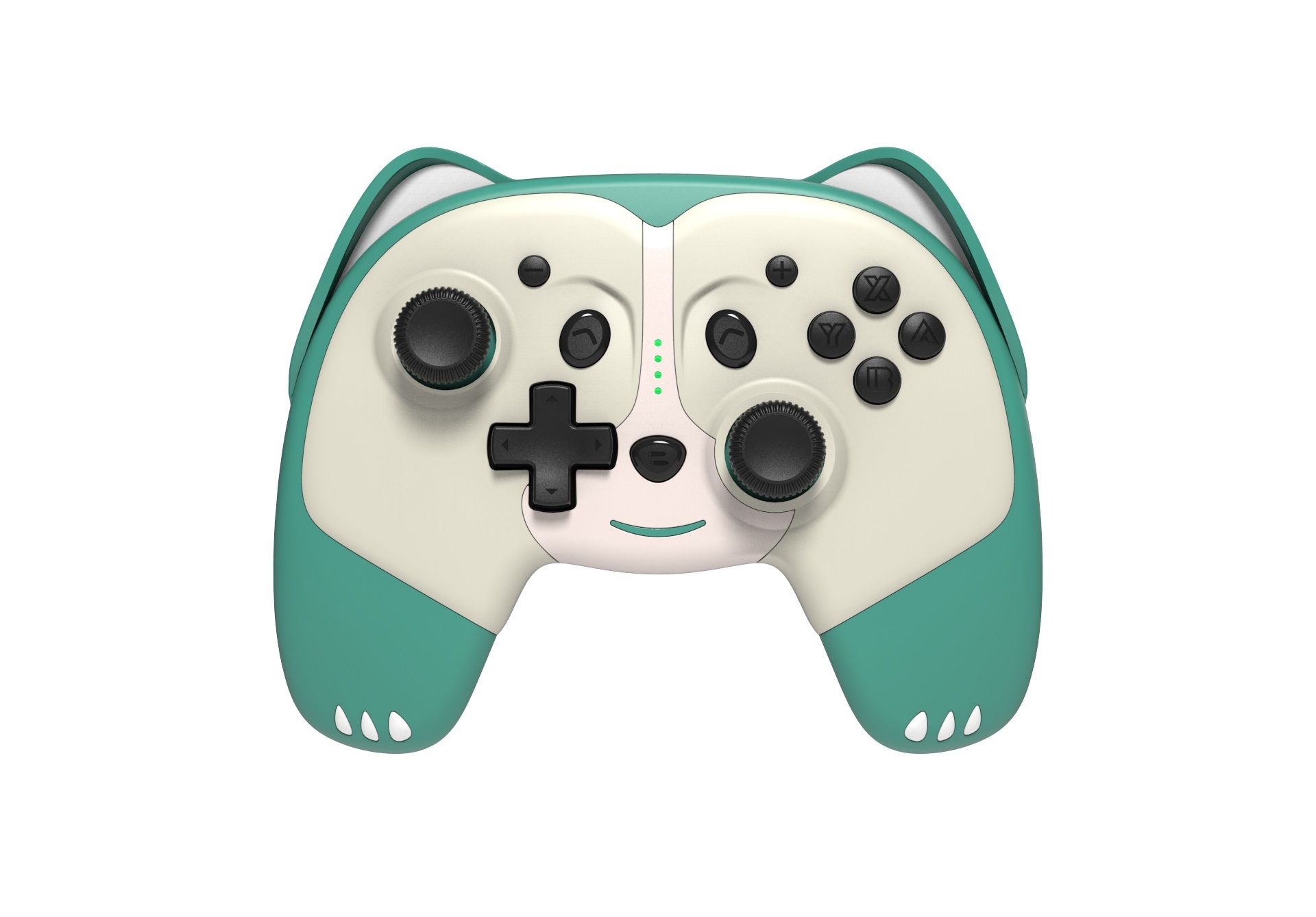 Switch - Manette Animal Sans Fil Pandy taille enfant avec palettes et LED - Verte