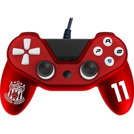MANETTE PRO 5 PS4 FILAIRE Rouge