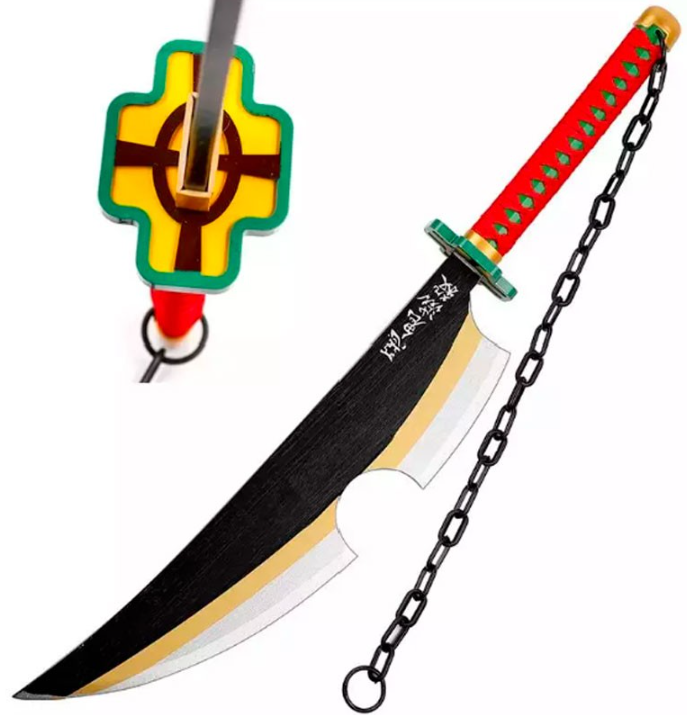 KATANA DECO LAME BAMBOU - MOTIF Demon Slayer: Kimetsu no Yaiba (TEN GEN)