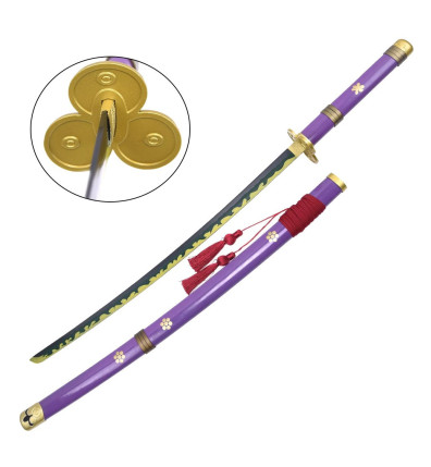 Katana lame en bois inspiré de Sword-Yama Enma Rorona Zoro - One Piece