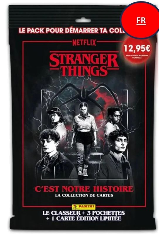STRANGER THINGS - Pack de démarrage Panini (1 album +18 TC+ 1 Éd. Lim.)