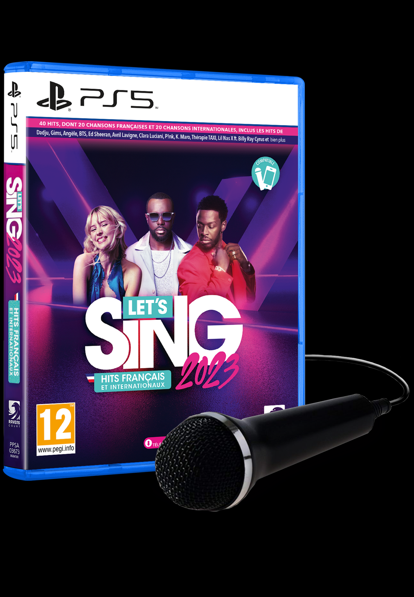 Lets Sing 2020 + Micro (25 Fr Hits + 15 International Hits) Jeu