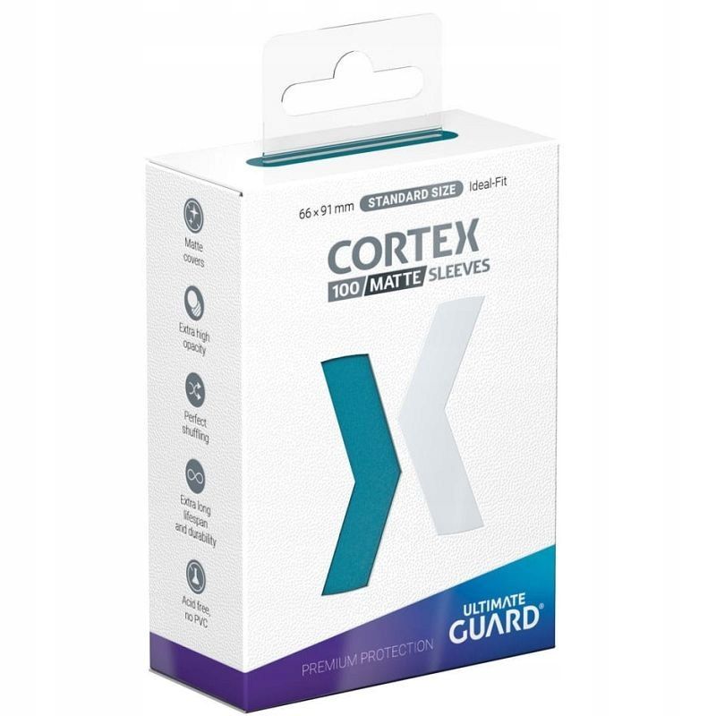 Ultimate Guard Cortex Matte Sleeves Standard Size (100) - 66 x 91 mm - Bleu Pétrole