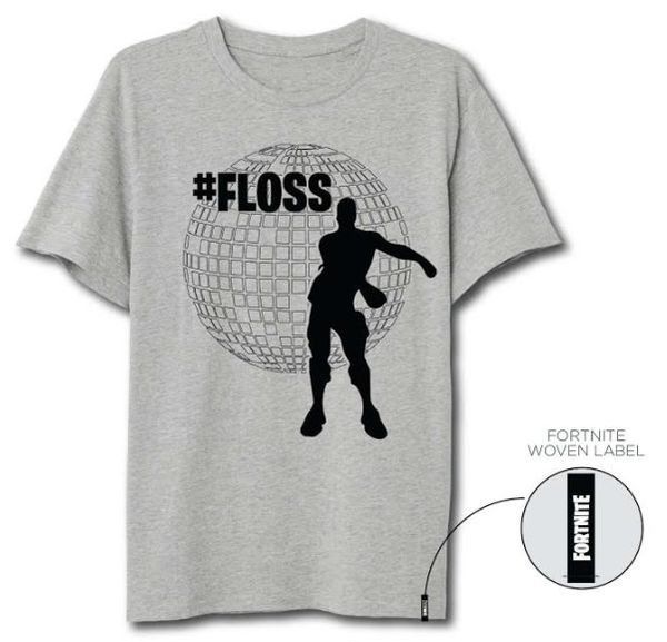 Fortnite - Floss Grijs T-Shirt Kinderen 176cm -16 Jaar