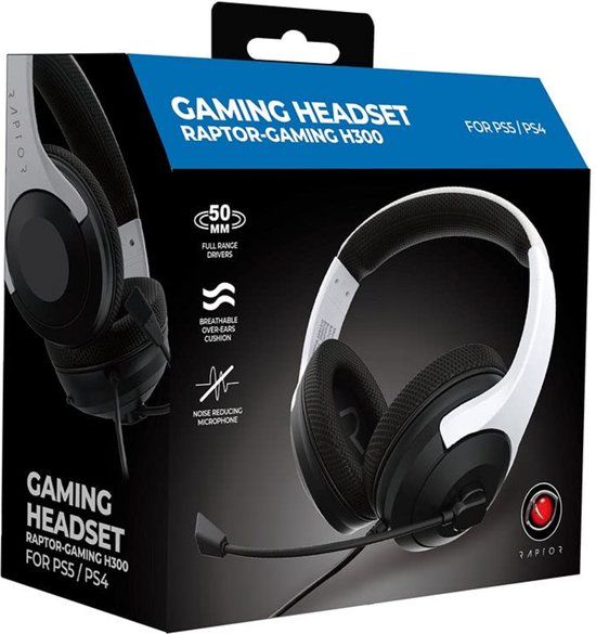 RAPTOR Gaming Headset H300 PS4/PS5 White