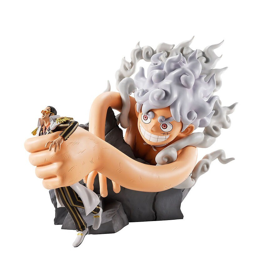 Figurine Ichibansho One Piece Monkey D Luffy Gear 5 vs Borsalino Burst of Energy - 20 cm