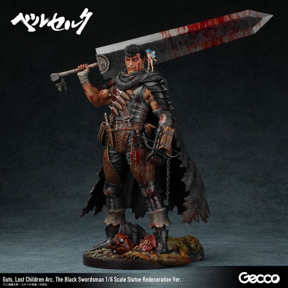 Statue Berserk 1/6 Guts Lost Children Arc The Black Swordsman Redecoration Ver. 38 cm