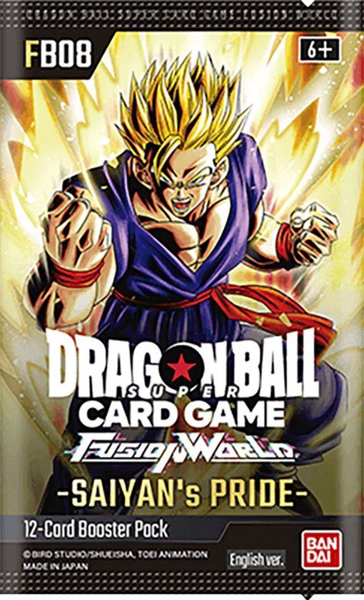 Bandai Dragon Ball Super Card Game Fusion World Saiyan’s Pride FB08 Booster Pack Jap