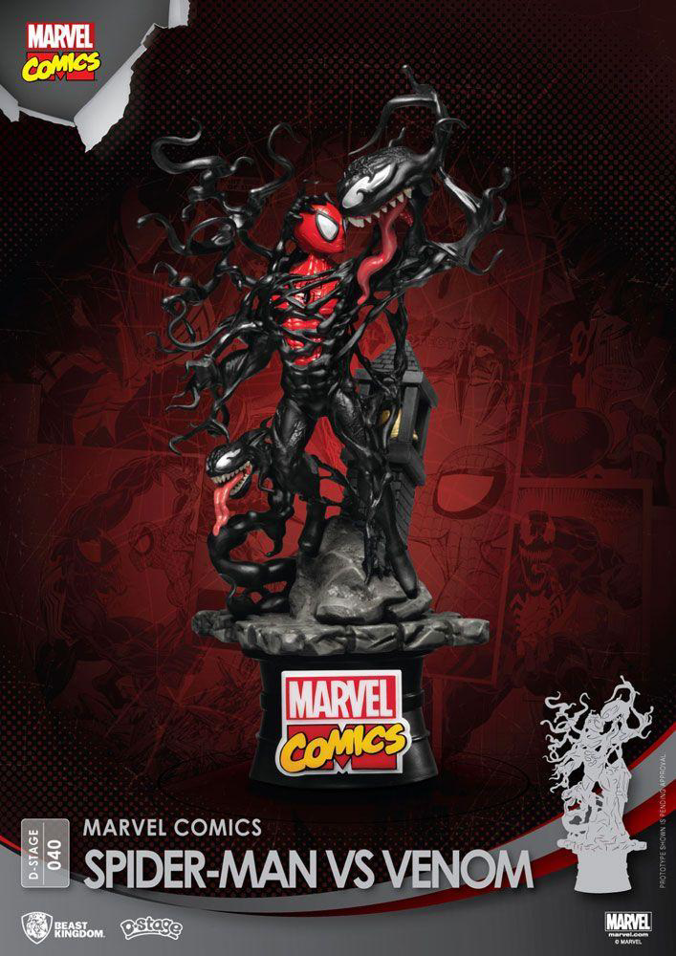 Marvel - Diorama Spider-Man vs Venom D-Stage 15 cm