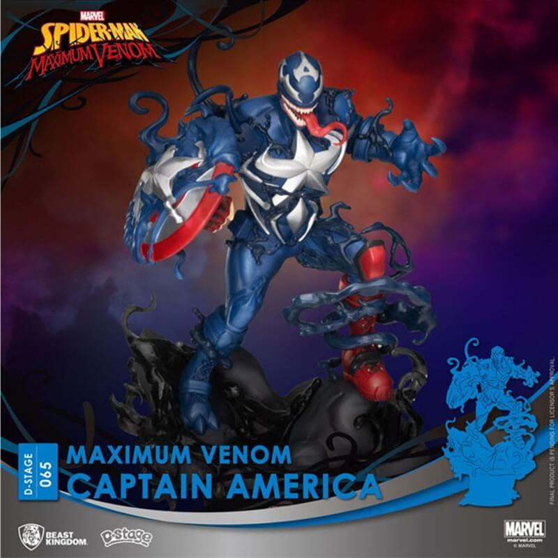 MARVEL - DIORAMA-65 MAXIMUM VENOM CAPTAIN AMERICA