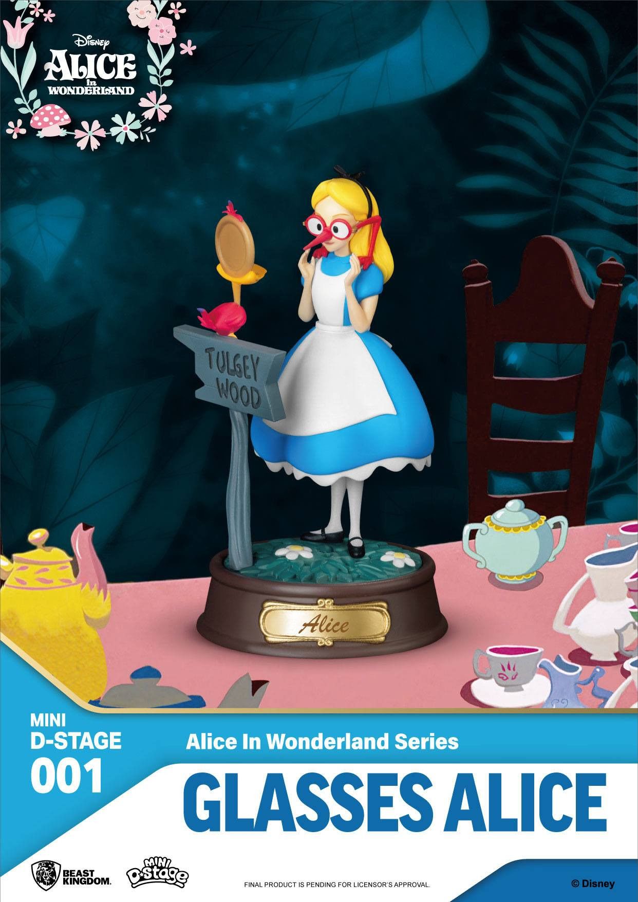 DISNEY - Alice avec des lunettes - Statuette Mini Diorama 10cm