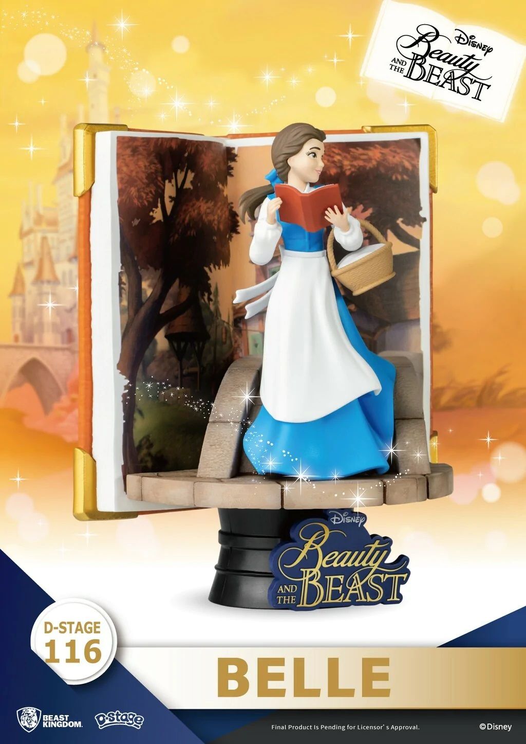 Disney - Diorama - Livre Histoire - Belle - 15cm