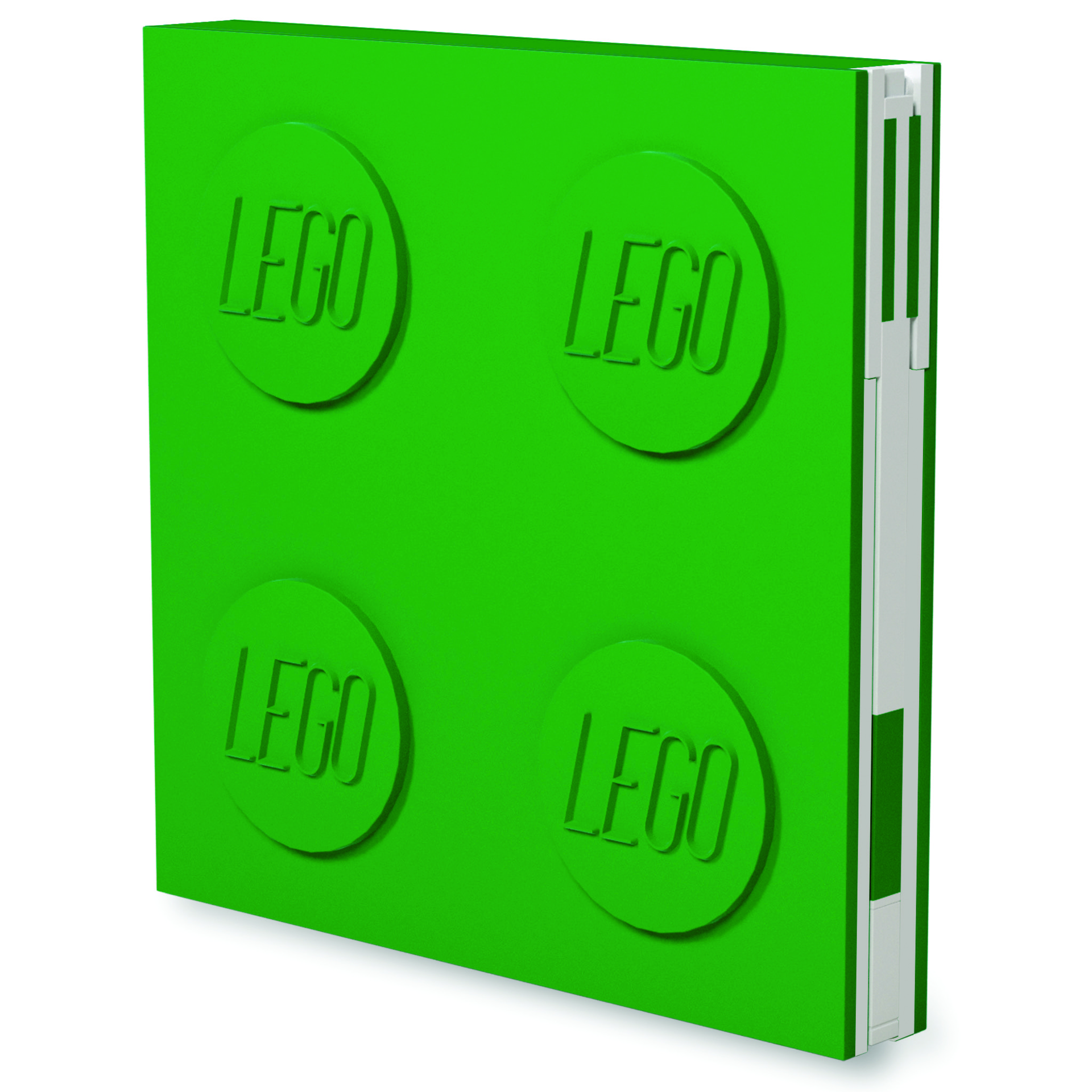 Cahier verrouillable Lego avec stylo gel - Vert foncé