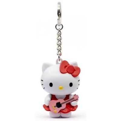 Hello Kitty met Gitaar Pocket Hero Sleutelhanger