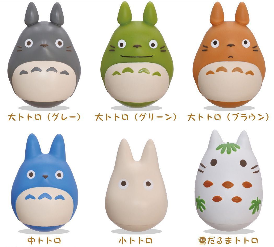 Collection de Figurines Totoro Oscillantes et Basculantes Ensky en Boîte Aveugle - 6 Figurines Mystérieuses