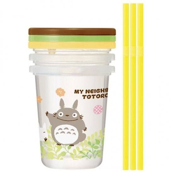 Mon Voisin Totoro - Set de 3 verres avec pailles