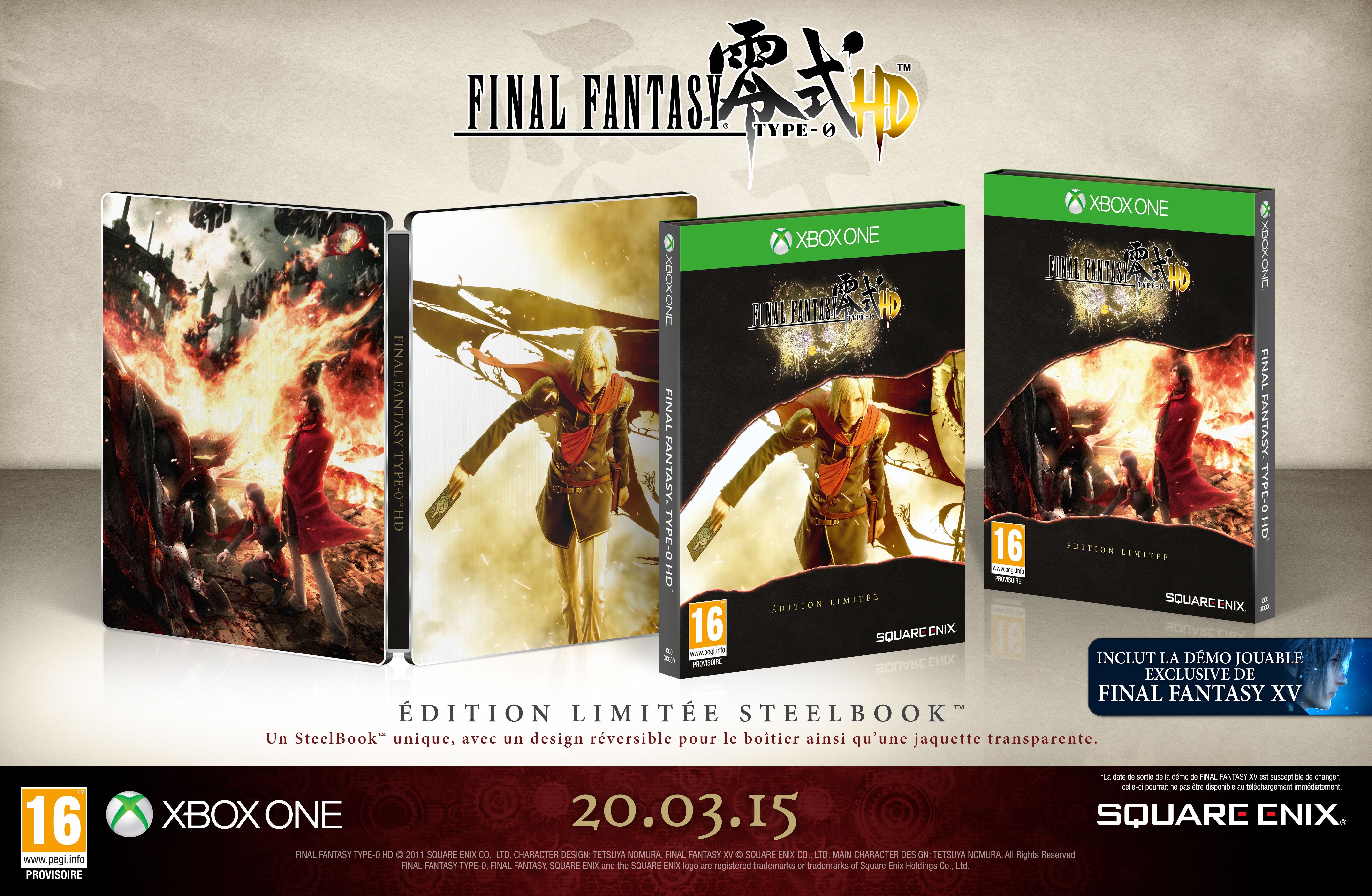 Final Fantasy Type-0 HD Steelbook Limited Edition