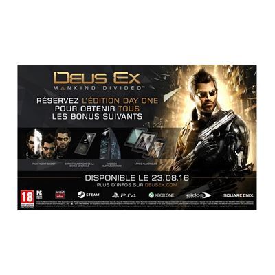Deus Ex Mankind Divided Steelbook Edition Day One