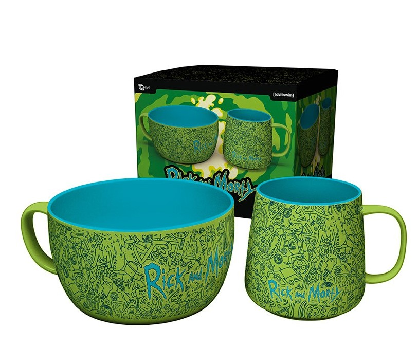 RICK AND MORTY - Set Petit Déjeuner Mug + Bol