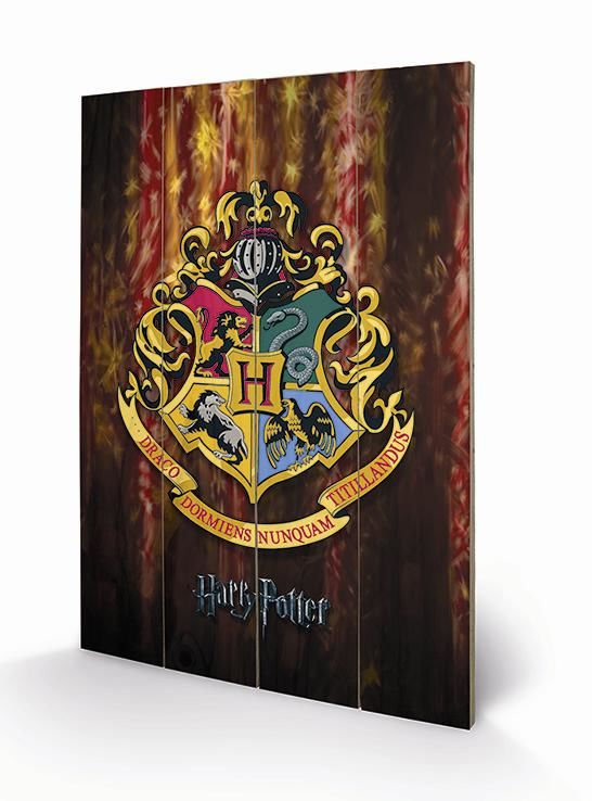 Harry Potter Hogwarts Crest - Wood Print