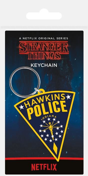 Stranger Things - Hawkins Police Rubber Keychain