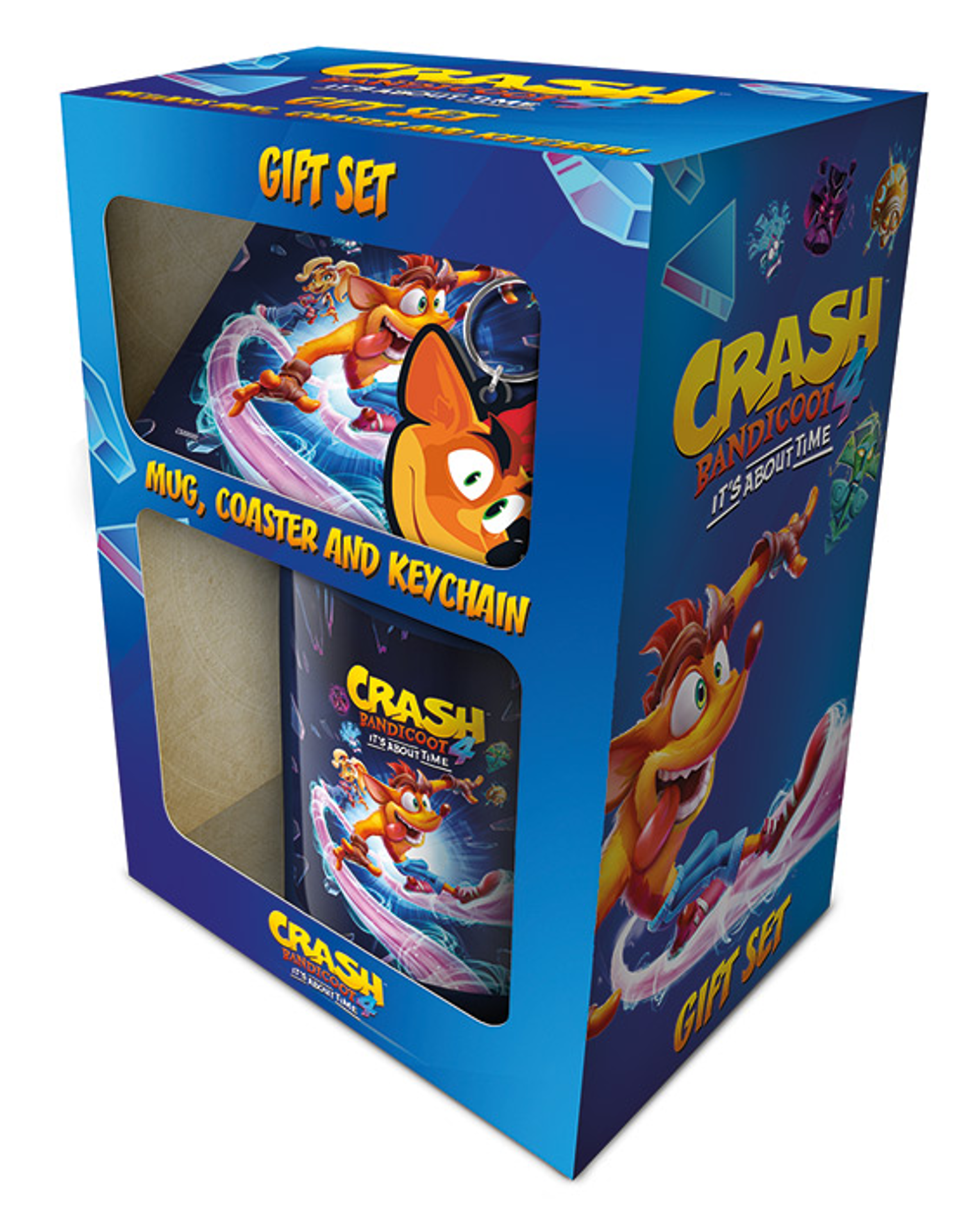 Crash Bandicoot 4 - Coffret cadeau : tasse, sous-verre et porte-