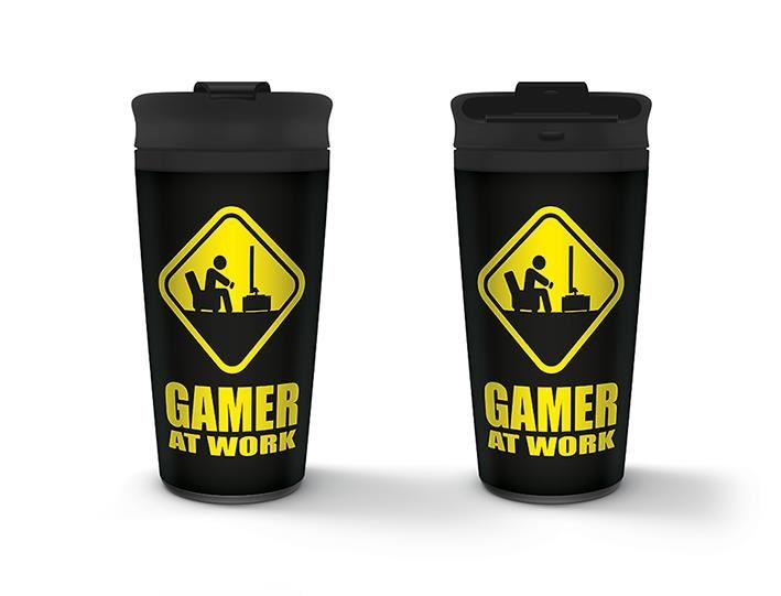 Gamer At Work - Panneau d\'Avertissement Mug en métal 450ml