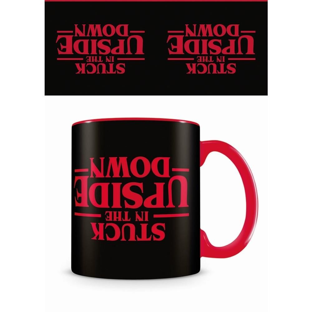 Stranger Things - Stuck in the Upside Down Black Mug