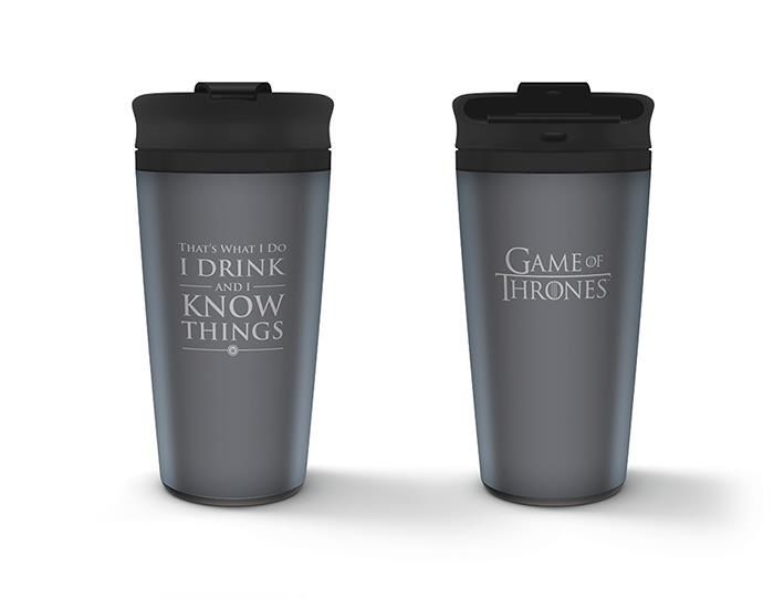Game of Thrones - I drink and I know things Metal Travel Mug