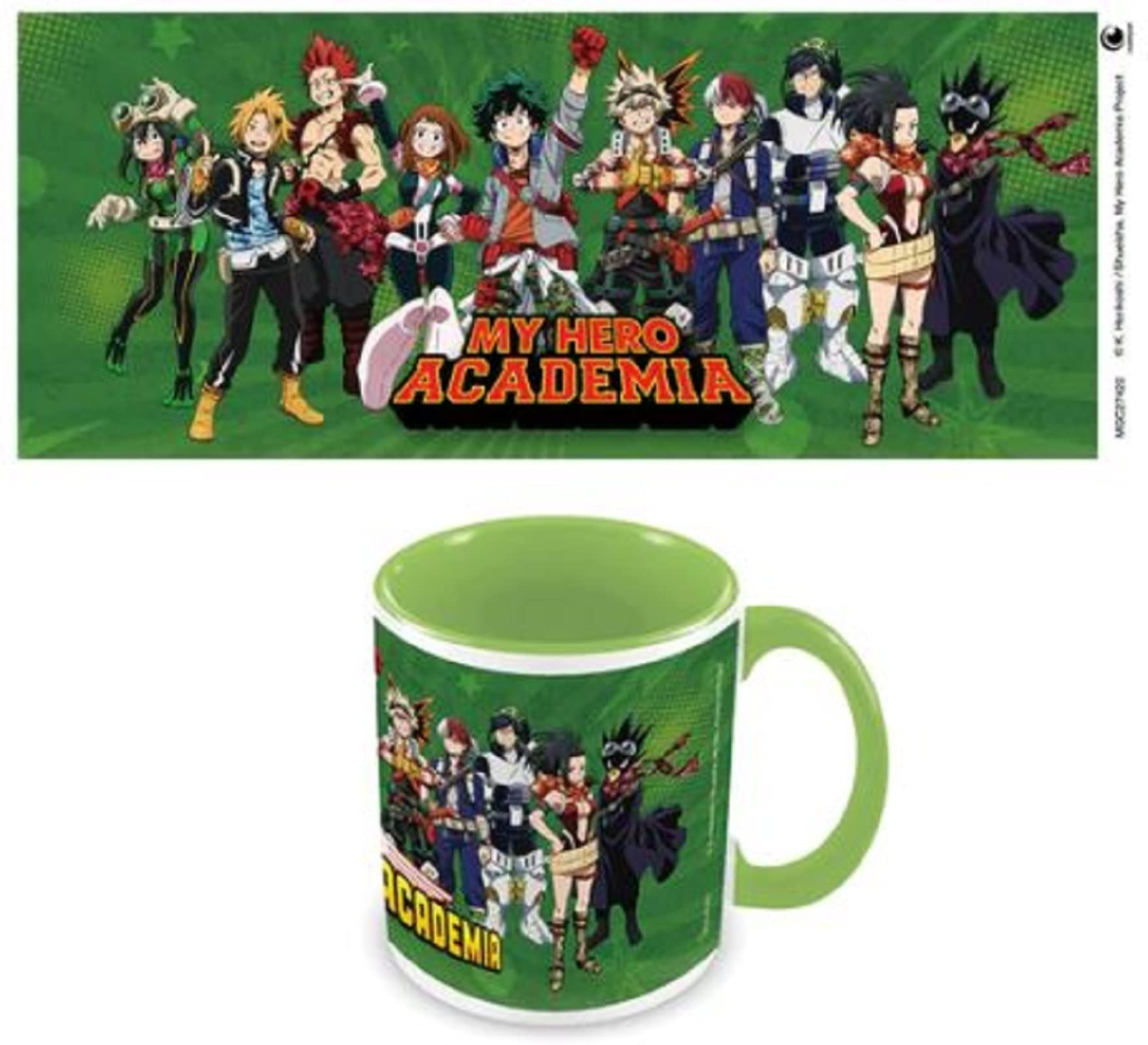 Pyramid International My Hero Academia Mug (Clash Design) Mug à Café en Céramique Verte avec Boîte Cadeau de Présentation