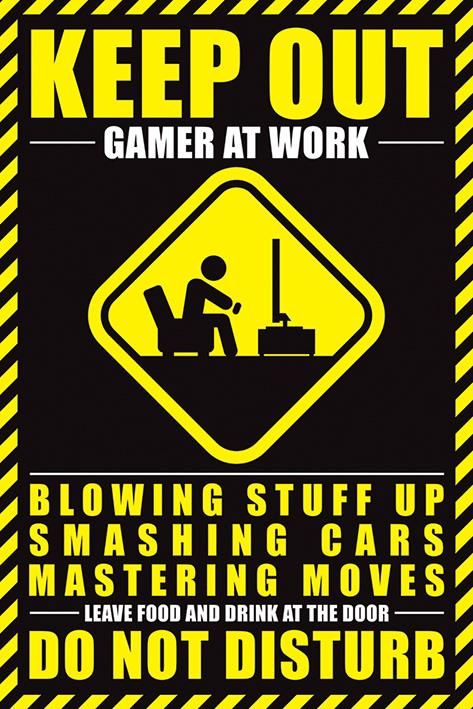 Keep Out Gamer at Work Do Not Disturb - Maxi Poster