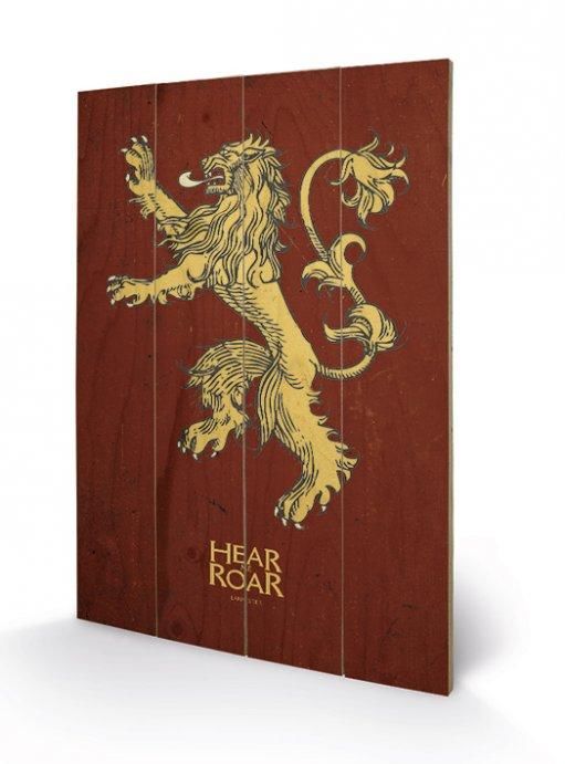 Game of Thrones - Lannister Sigil Wood Print