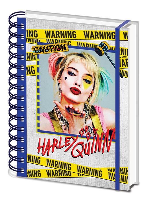 Birds of Prey - Harley Quinn Warning A5 Wiro Notebook