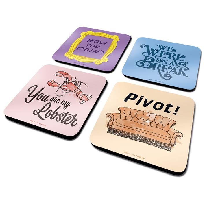 Friends - Set de 4 Sous-Verres Phrases Culte