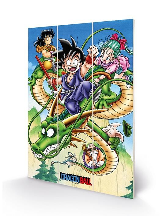 Dragon Ball - S\'envoler dans le ciel Impression sur Bois 20 X 29