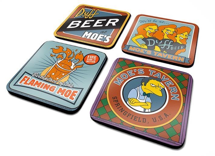 Les Simpsons - 4 Sous-Verres Taverne de Moe