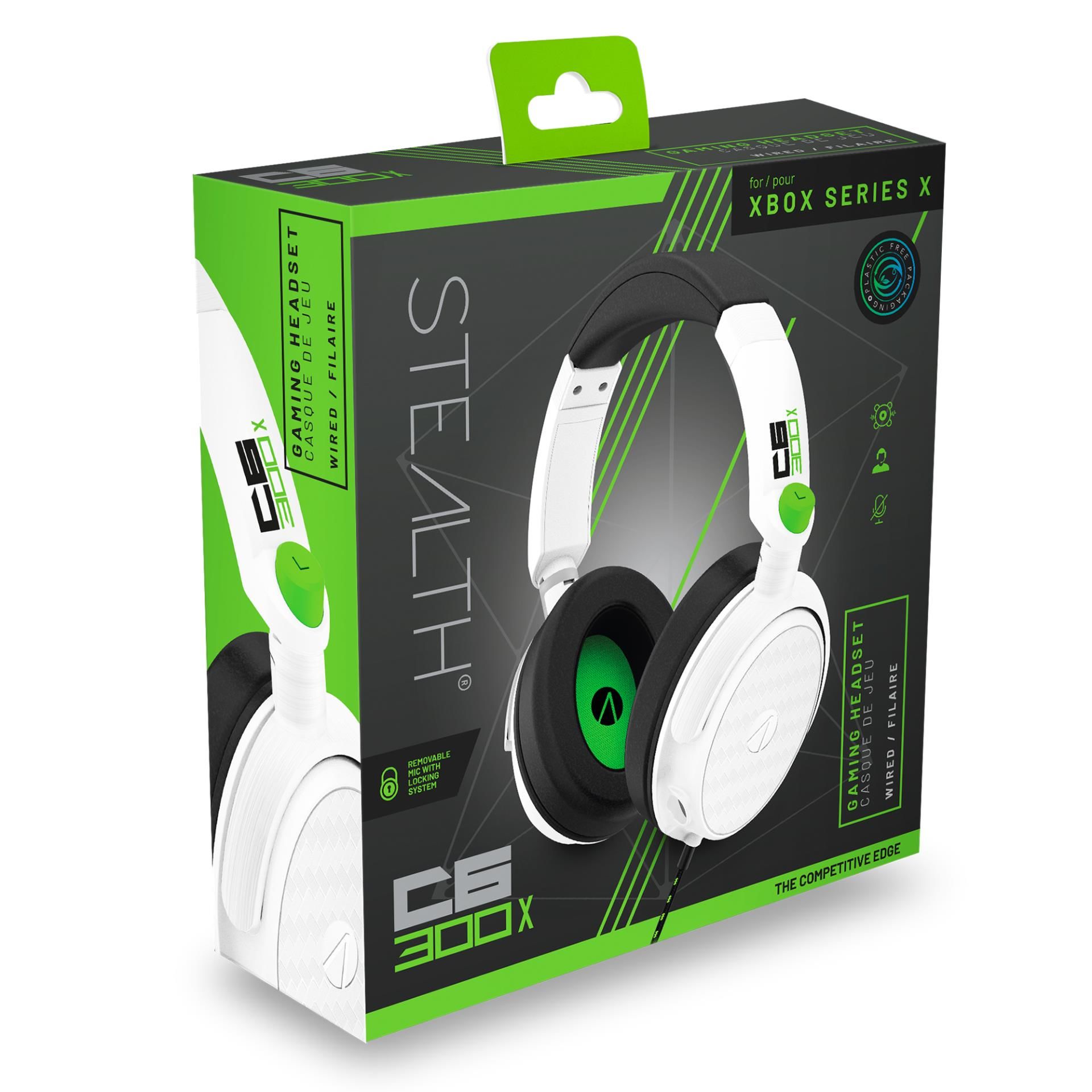 Stealth - Casque de jeu stéréo filaire C6-300X Blanc et Vert pou