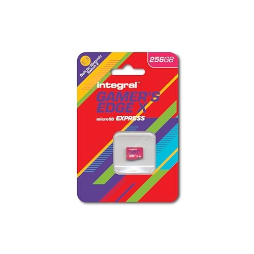 Carte Integral 256GB Gamer\'s Edge X Micro SD Express, jusqu\'à 890MB/s en lecture, 750MB/s en écriture, A2, NVMe PCIe