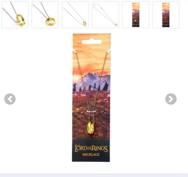 LE SEIGNEUR DES ANNEAUX - l\'Anneau Unique - Collier