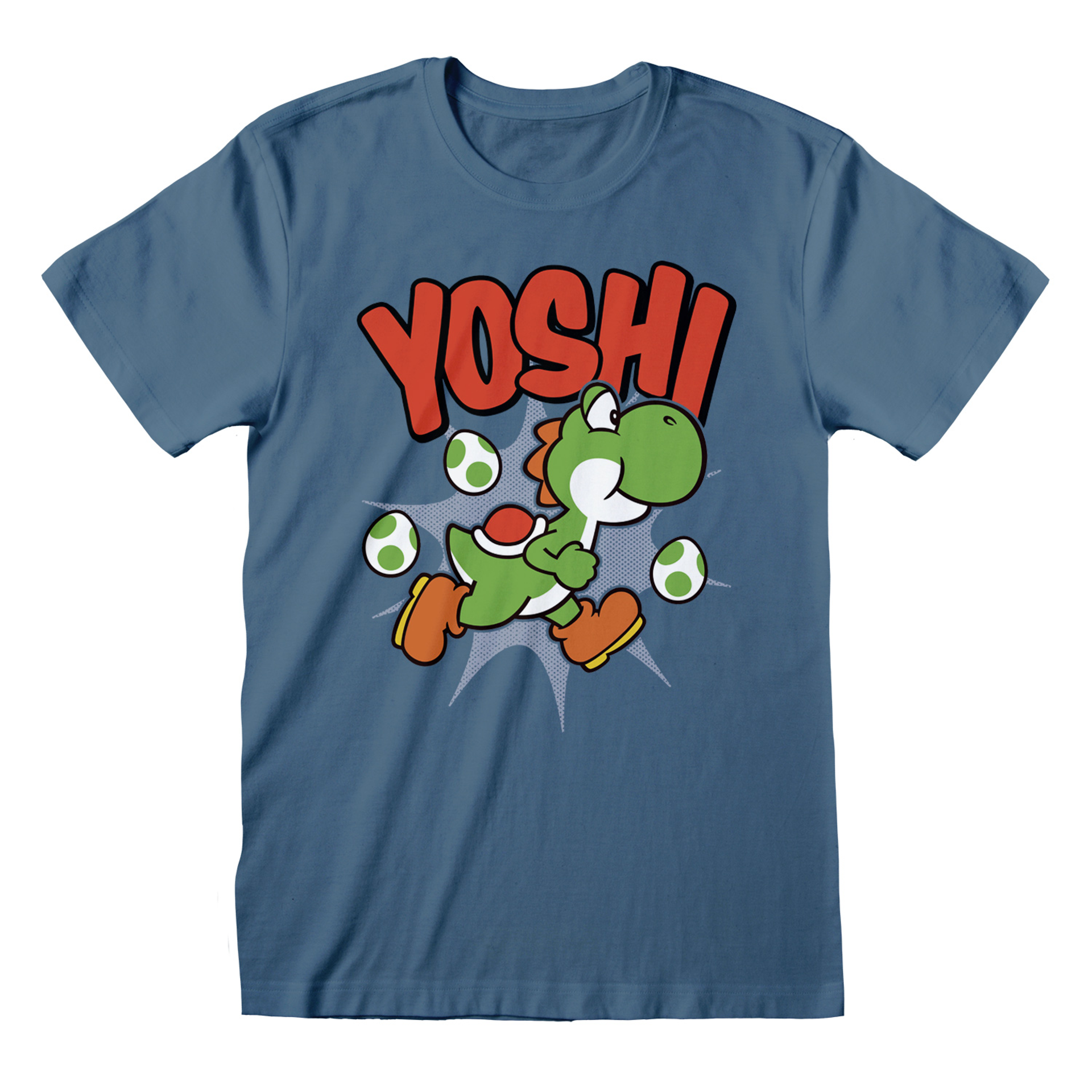 Nintendo - T-Shirt unisexe Bleu marine Super Mario Yoshi - M